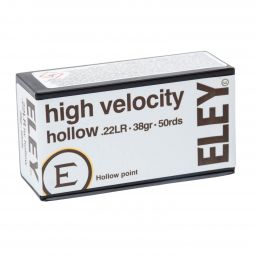 Eley High Velocity Hollow Point .22LR 38gr. Ammunition, 50 Round Box