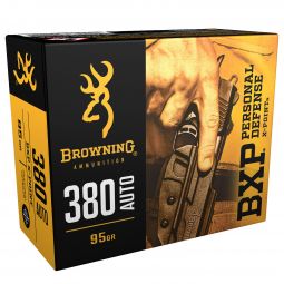 Browning BXP X-Point .380 Auto 95gr. JHP Ammunition, 20 Round Box