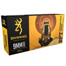 Browning BPT 9mm Luger 147gr. FMJ Ammunition, 50 Round Box