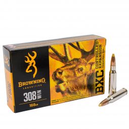 Browning BXC .308 Win 168gr. Terminal Tip Ammunition, 20 Round Box