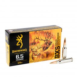 Browning BXS 6.5 Creedmoor 120gr. Solid Expansion Ammunition, 20 Round Box