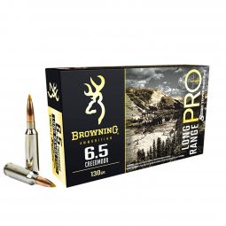 Browning LRP 6.5 Creedmoor 130gr. Tipped MatchKing Ammunition, 20 Round Box