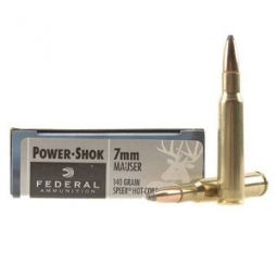 Federal Power-Shok 7mm Mauser 140gr. Soft Point Ammunition