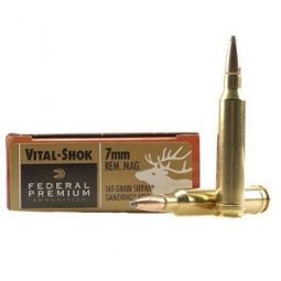 Federal Vital Shok 7mm REM MAG 165 Gr. Sierra Gameking BTSP Ammunition 20 Round Box