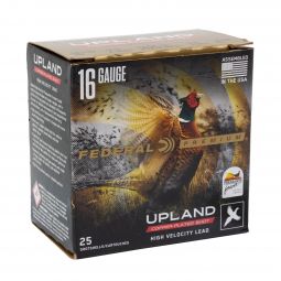 Federal Premium Upland High Velocity 16ga. 2-3/4" 1-1/8oz. #4 Shot Ammunition, 25 Round Box