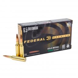 Federal Gold Medal 6.5 Creedmoor 140gr. Sierra Matchking Ammunition, 20 Round Box