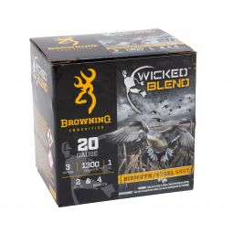 Browning Wicked Blend 20ga. 3" 1oz. #2 Steel & #4 Bismuth Shot Blend, 25 Round Box