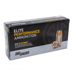 Sig Sauer Elite Performance V-Crown .45 ACP 200gr. JHP Ammunition, 50 Round Box