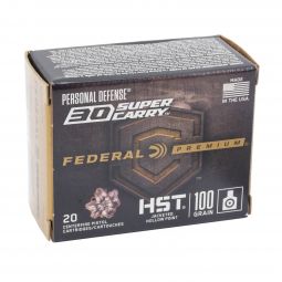 Federal HST 30 Super Carry 100gr. JHP Ammunition, 20 Round Box