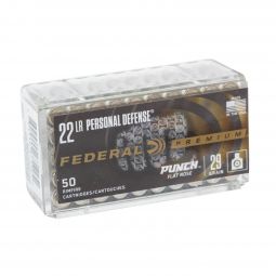 Federal Punch Personal Defense 22LR 29gr. FN Ammunition, 50 Round Box