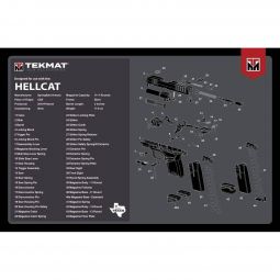 TekMat Springfield Hellcat 15"x20" Premium Gun Cleaning Mat, Black