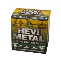 Hevi Shot Hevi Metal Long Range 20ga. 3" 1oz. #4 Shot, 25 Round Box