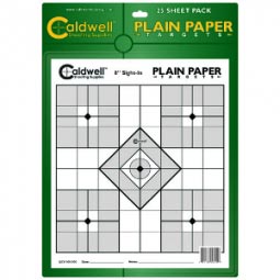 Caldwell Plain Paper 8" Sight-In Target, 25 Pack