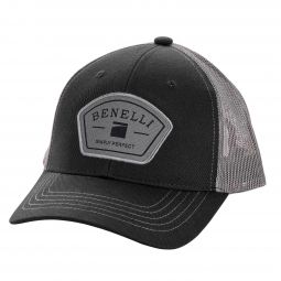 Benelli Logo Patch Hat, Faded Black w/ Gray Mesh