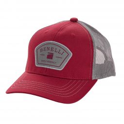 Benelli Logo Patch Hat, Faded Burgundy w/ Gray Mesh