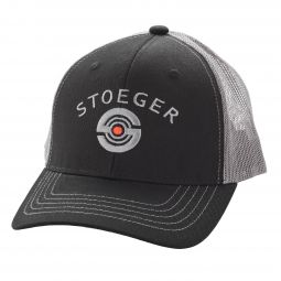 Stoeger Logo Hat, Black w/ Gray Mesh