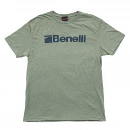 Benelli Distressed Logo T-Shirt, Military Green Heather