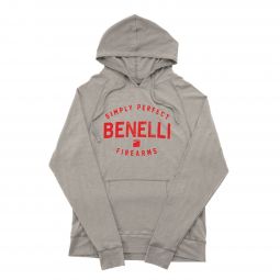 Benelli Midweight Vintage Logo Hoodie, Cement