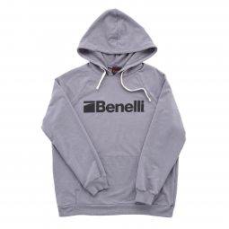 Benelli Mediumweight Logo Womens Hoodie, Medium Gray Heather