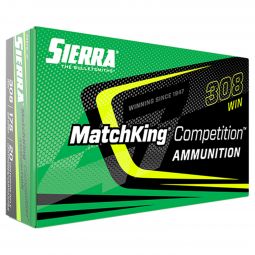 Sierra MatchKing Competition 308 Win 175gr. HPBT Ammunition, 20 Round Box