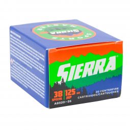 Sierra Sports Master 38 Special 125gr. JHP Ammunition, 20 Round Box