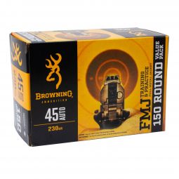 Browning Training & Practice 45 Auto 230gr. FMJ Ammunition, 150 Round Box