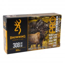 Browning LRPH 308 Win 165gr. Tipped GameKing Ammunition, 20 Round Box