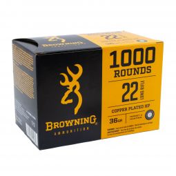 Browning 22LR 36gr. Round Nose Ammunition, 1000 Round Box