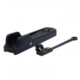 Ranger Point Precision Cloverleaf Peep Receiver Sight for .22 Lever Rifles, Blk w/ Green Fiber Optic