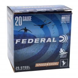 Federal Speed Shok Steel 20ga. 3" 7/8oz. #2 Shot, 25 Round Box