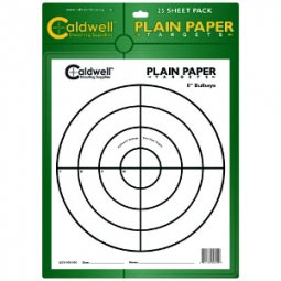 Caldwell Plain Paper Target 8" Bullseye Target, 25 Pack