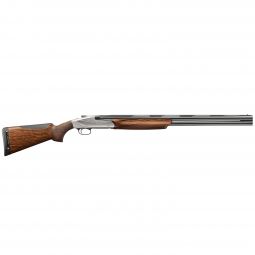 Benelli 828U Shotgun, Nickel Plated Receiver, 12ga. 28" Barrels