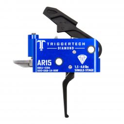 TriggerTech Diamond Single Stage AR-15 Trigger, Black Flat Trigger