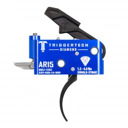 TriggerTech Diamond Single Stage AR-15 Trigger, Black Pro Curved Trigger