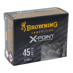 Browning X-Point Defense .45 ACP 230gr. JHP Ammunition, 20 Round Box