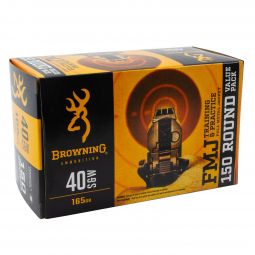 Browning Training & Practice 40 S&W 165gr. FMJ Ammunition, 150 Round Box