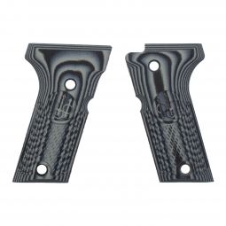 Beretta 92X Compact G10 Grips, Black and Gray