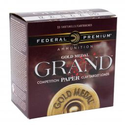 Federal Gold Medal Grand Paper 12ga. 2-3/4" 1-1/8oz. #7.5 Shot 2-3/4 Dram Ammunition, 25 Round Box