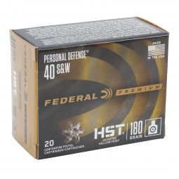 Federal Premium .40 S&W 180gr. HST Ammunition, 20 Round Box