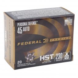 Federal Premium .45 Auto 230gr. HST Ammunition, 20 Round Box