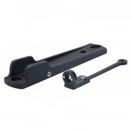 Ranger Point Precision Cloverleaf Peep Receiver Sight for Marlin & Henry, Blk w/ Green Fiber Optics