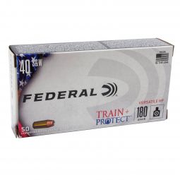 Federal Train + Protect .40 S&W 180gr. VHP Ammunition, 50 Round Box