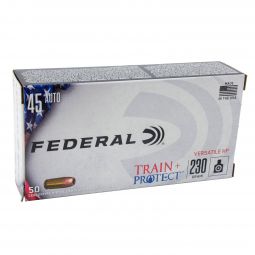 Federal Train + Protect .45 Auto 230gr. VHP Ammunition, 50 Round Box