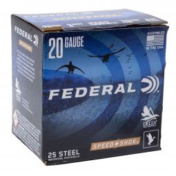 Federal Speed Shok Steel 20ga. 3" 7/8oz. #4 Shot, 25 Round Box