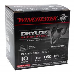 Winchester Drylok Super Steel 10Ga. 1-5/8oz. #2 Shot Ammunition, 25 Round Box