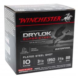 Winchester Drylok Super Steel 10Ga. 1-5/8oz. BB Shot Ammunition, 25 Round Box