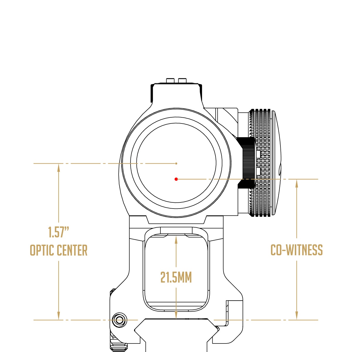 Scalarworks LEAP/01 Aimpoint Micro T-2 Red Dot Mount, 1.57