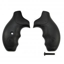 Smith & Wesson Model 60/640/649/317 Grip, Round Butt, Black Rubber