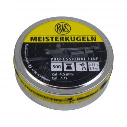 RWS Meisterkugeln Professional Line Air Gun Pellets, .177 Cal., 8.2gr., 500 Count