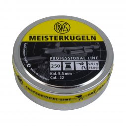 RWS Meisterkugeln Professional Line Air Gun Pellets, .22 Cal., 14gr., 250 Count